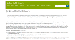 Desktop Screenshot of jacksonhealthnetwork.org